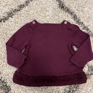 Janie and Jack Purple Sweatshirt with Long Sleeves size 3T